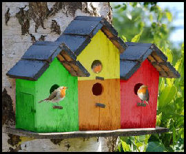 Triple birdhouse photo