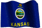 Kansas flag waving